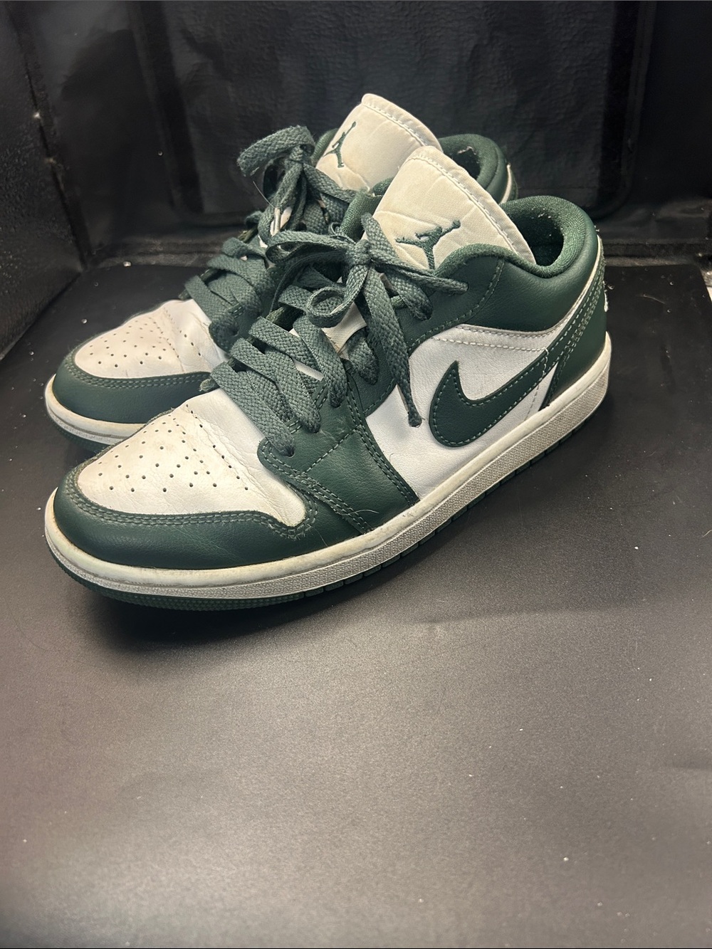 Nike Low Top Sneakers - Forest Green and White